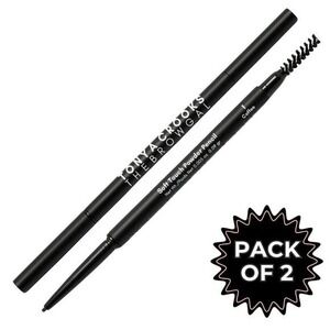 Tonya Crooks The BrowGal Soft Touch Powder‎ Eyebrow Pencil Mocha 2 PK NIB